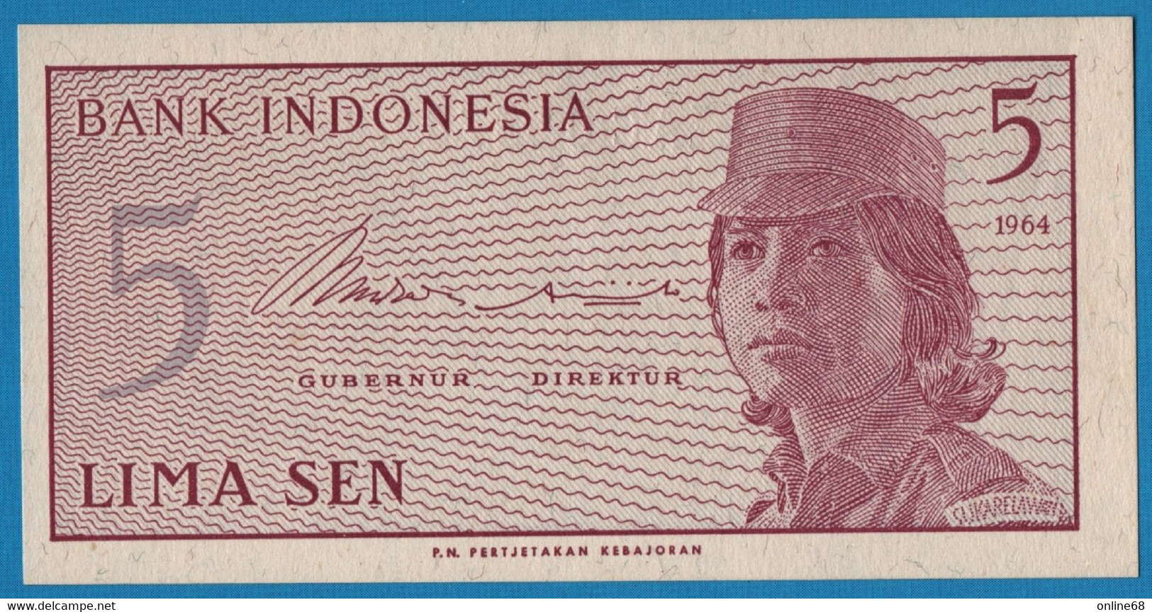 INDONESIA 5 SEN 1964 # XAC013741 P# 91 - Indonesia