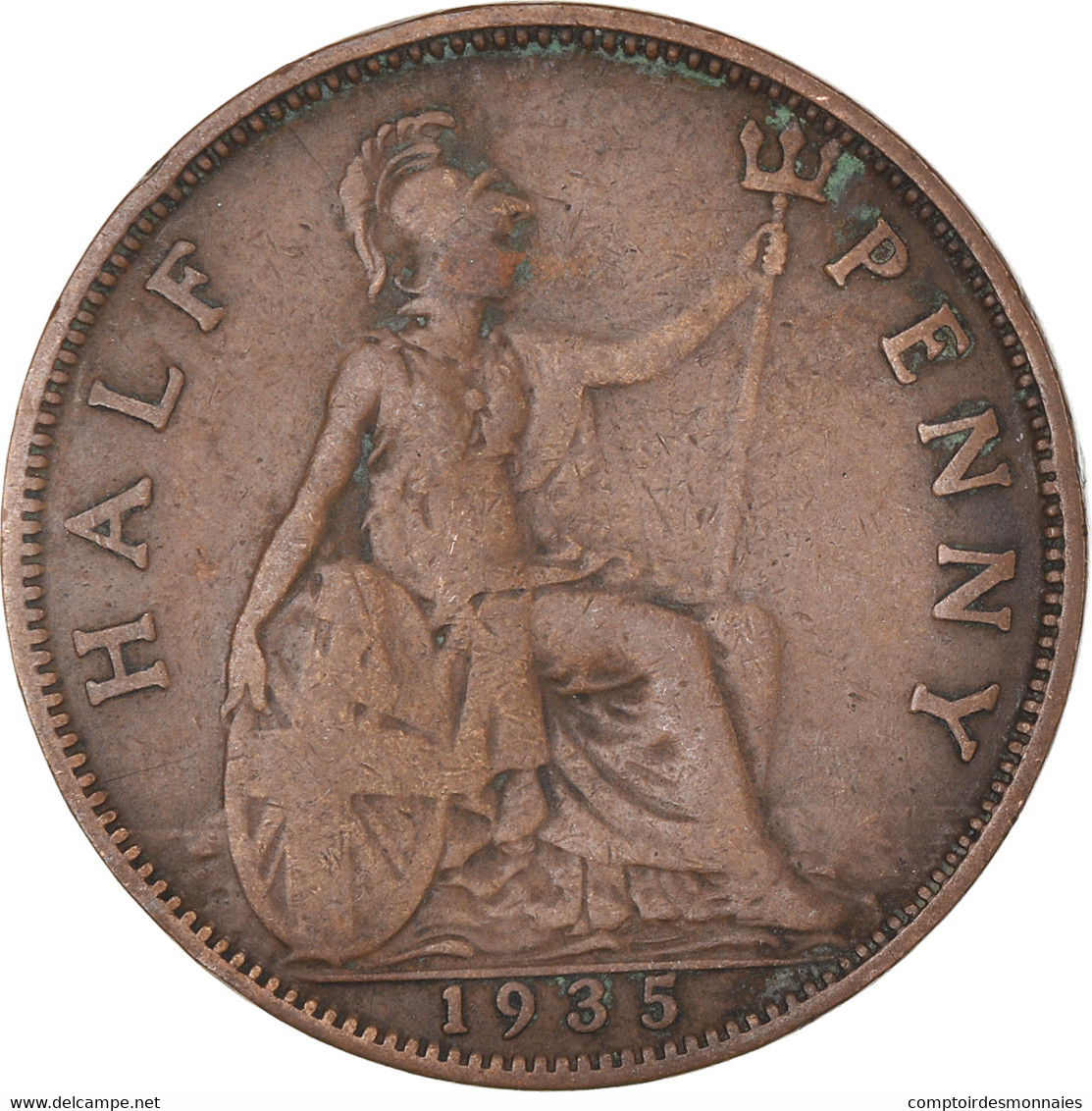 Monnaie, Grande-Bretagne, 1/2 Penny, 1935 - 1/2 Penny & 1/2 New Penny