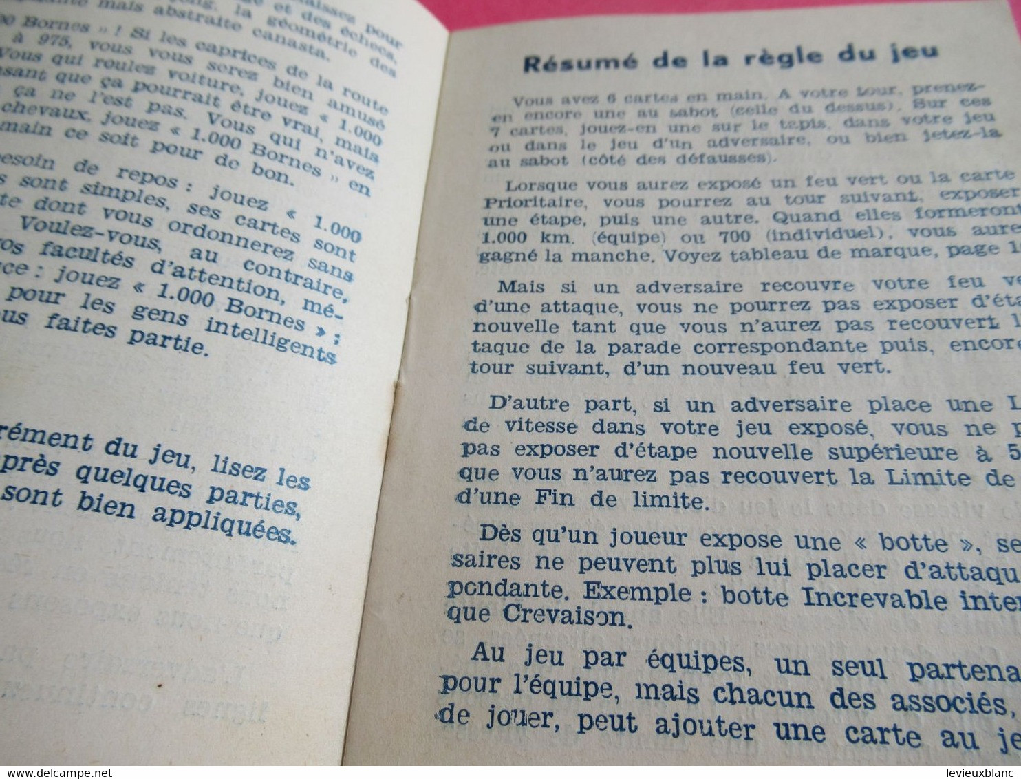 Petit Livret Des Règles Du Jeu De Mille Bornes / La Canasta De La Route/Edition DUJARDIN/Arcachon/ 1954        JE250 - Other & Unclassified