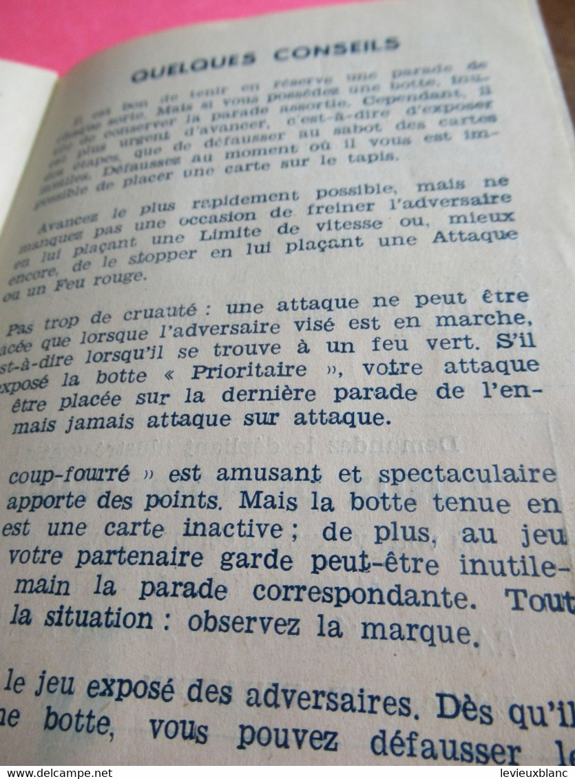 Petit Livret des règles du jeu de Mille Bornes / La Canasta de la route/Edition DUJARDIN/Arcachon/ 1954        JE250
