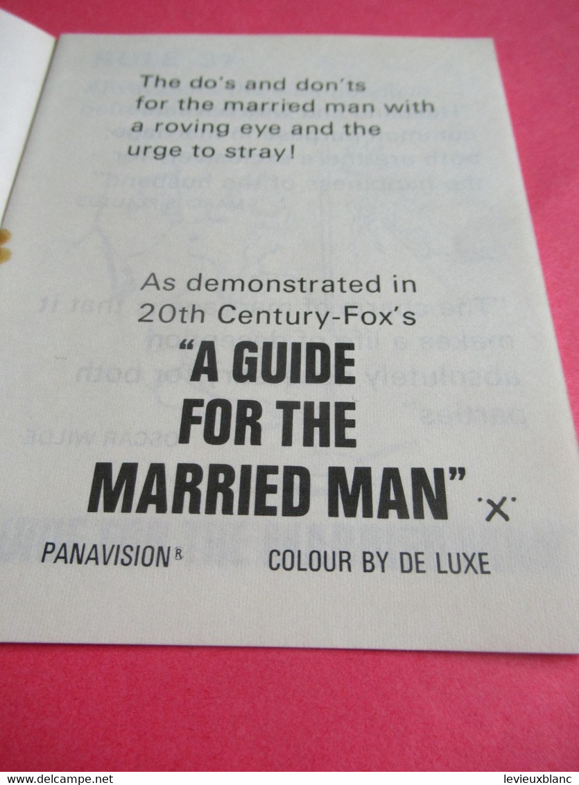 Cinéma /Petit Fascicule Promotionnel/ A Guide For The  Man / Adults Only .../ 20th Century-Fox/1967        CIN126 - Publicité Cinématographique