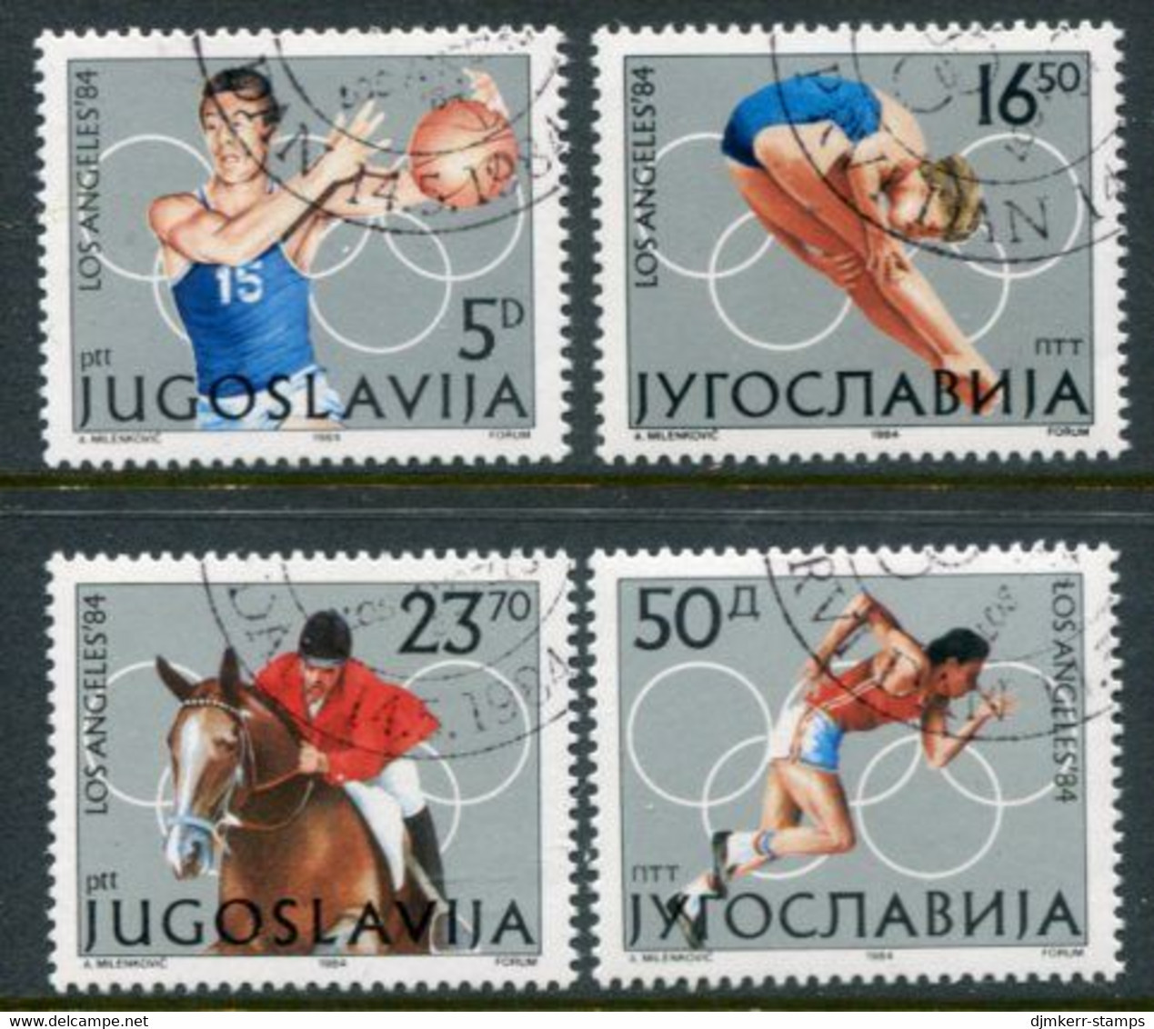 YUGOSLAVIA 1984  Olympic Games, Los Angeles  Used.  Michel 2048-51 - Used Stamps