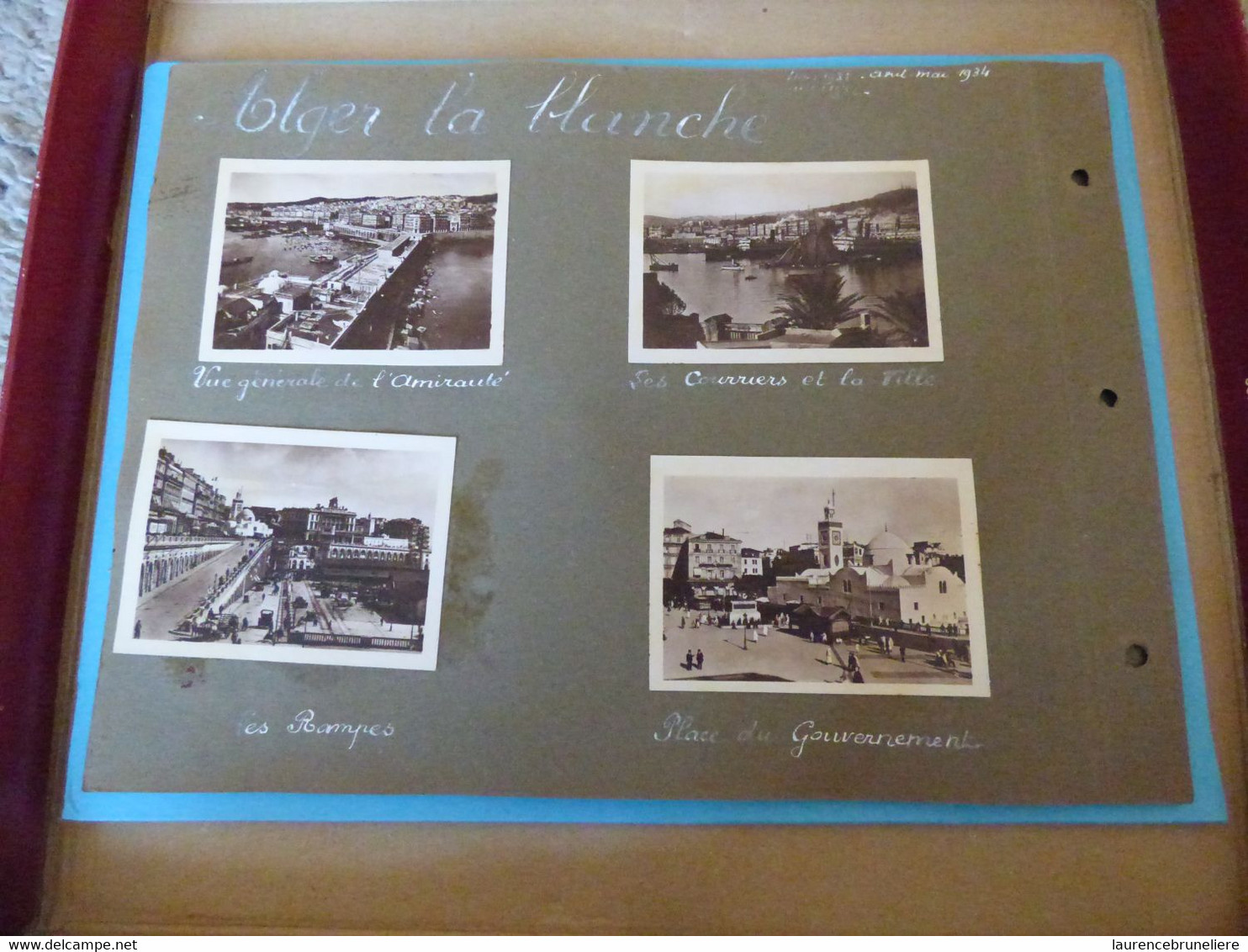 MISSION SISMIQUE DU PORT D'ALGER 1934  -  André LAUNAY INGENIEUR DES MINES  A SAINT-NAZAIRE - Plaatsen