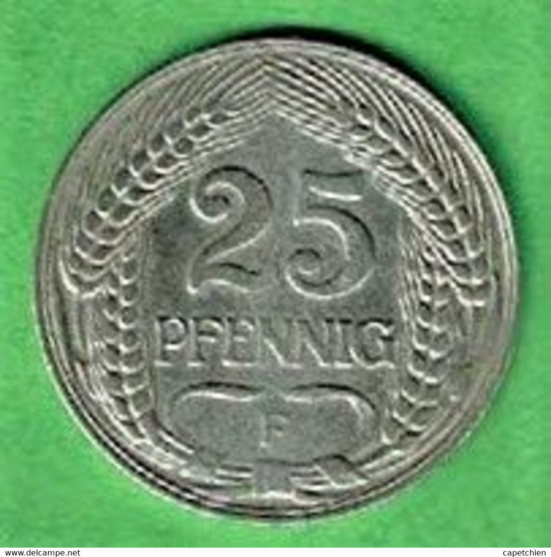 ALLEMAGNE / EMPIRE / 25 PFENNIG / 1909 F / NICKEL - 25 Pfennig