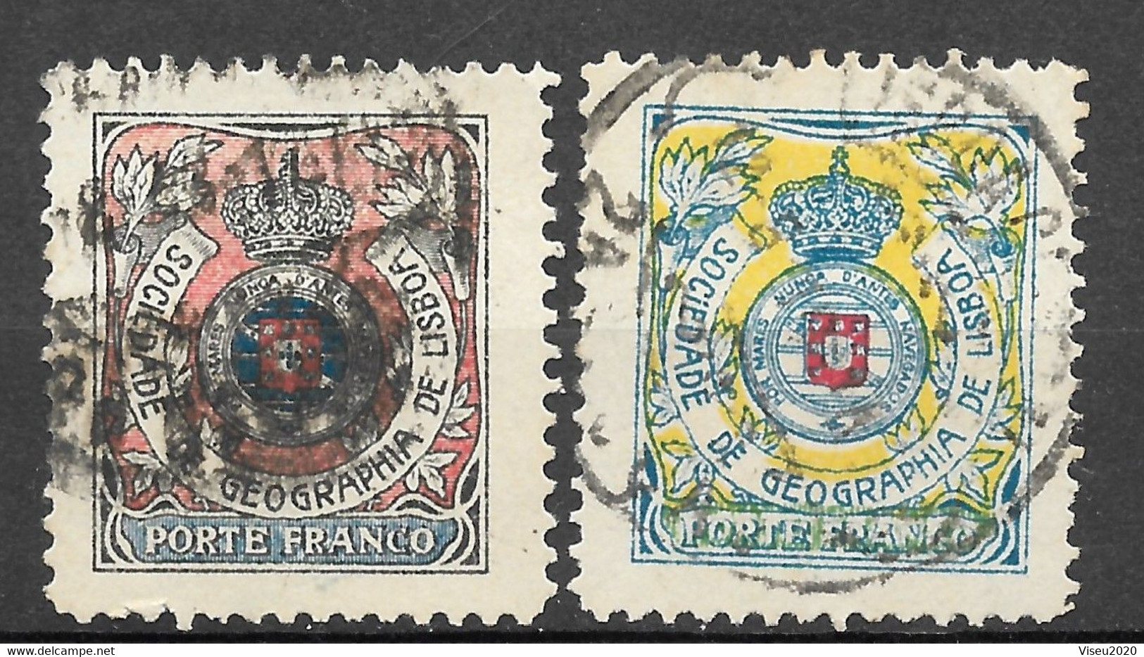 Portugal 1903 Emblema Da Sociedade De Geografia Com Coroa - Afinsa 01-02 - Gebruikt