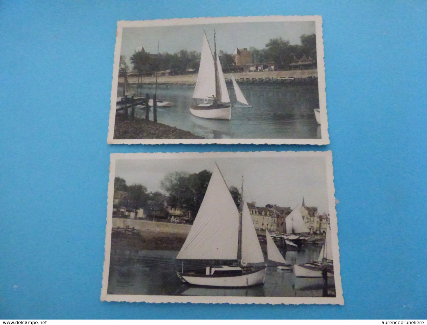 LE POULIGUEN - PHOTOGRAPHIES ORIGINALES  VOILIER "LA TOCADE" DE L'ONCLE BRIGODIOT ONCLE DU DR RAOUL GAUTHIER - Boats