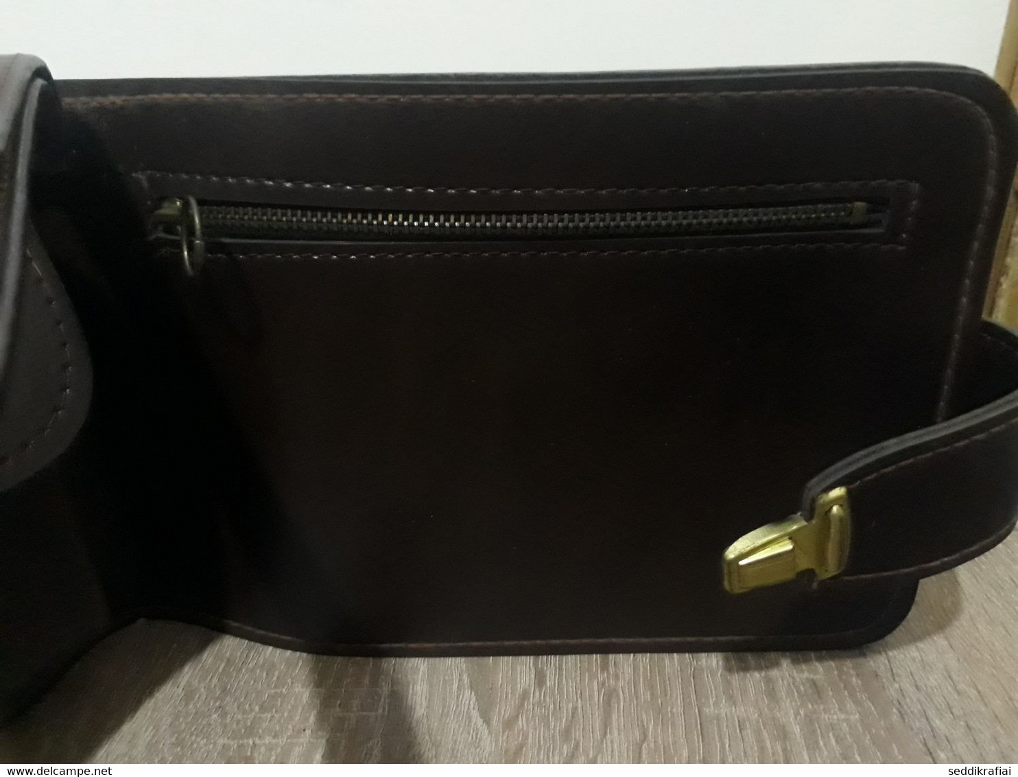 Messenger Bag Satchel Cold War Era Organiser Part 100% Real Leather Dark Brown - Supplies And Equipment