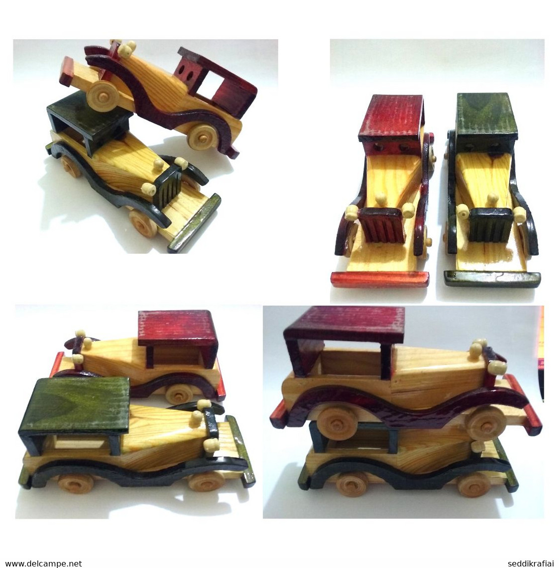 2 Cars Decoration An Old-Fashioned 100% Wooden Of Traditional Moroccan Handicraf - Art Nouveau / Art Deco