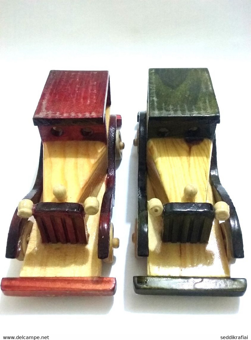 2 Cars Decoration An Old-Fashioned 100% Wooden Of Traditional Moroccan Handicraf - Art Nouveau / Art Déco