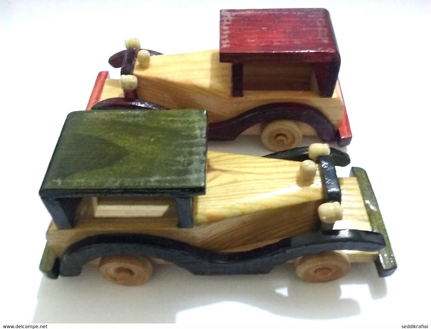 2 Cars Decoration An Old-Fashioned 100% Wooden Of Traditional Moroccan Handicraf - Art Nouveau / Art Déco