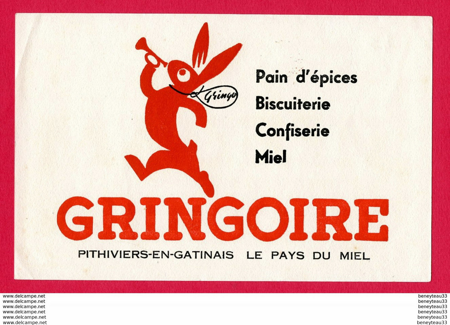 (Réf : Z690 BUVARD PROTÈGE-CAHIERS GRINGOIRE PAIN D'ÉPICES BISCUITERIE CONFISERIE MIEL - Pain D'épices