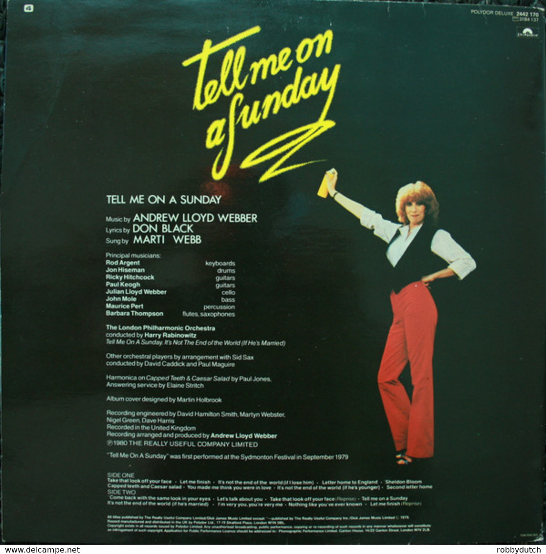 * LP *  MARTI WEBB - TELL ME ON A SUNDAY - By ANDREW LLOYD WEBBER & DON BLACK (Holland 1979) - Musicals