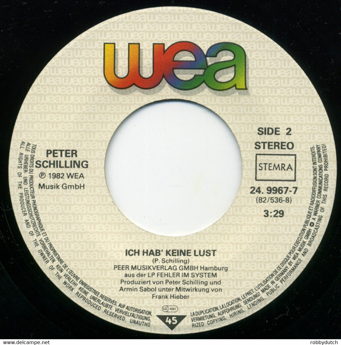 * 7"  *  PETER SCHILLING - MAJOR TOM (Völlig Losgelöst) - Other - German Music