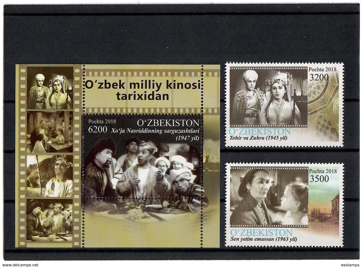 Uzbekistan . 2018  Uzbekistan Cinema Classics. 2v:3200,3500 + S/S:6200 - Uzbekistan