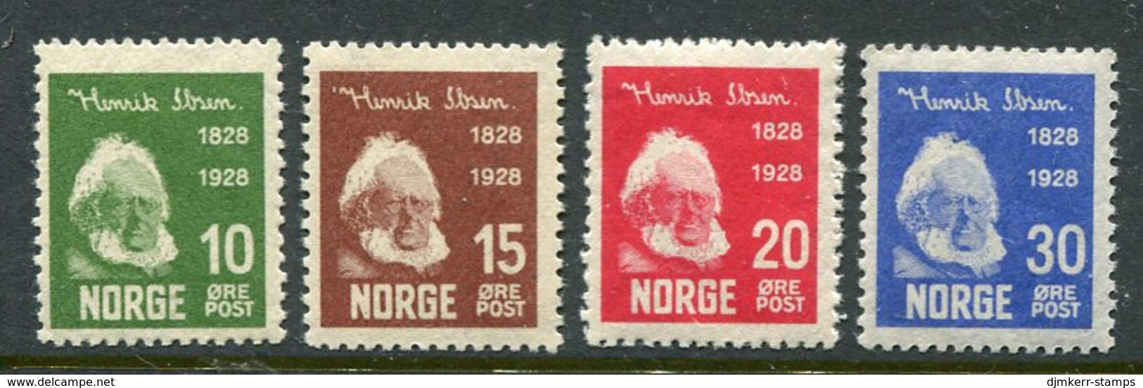 NORWAY 1928 Ibsen Centenary MNH / **.  Michel 137-40 - Ongebruikt