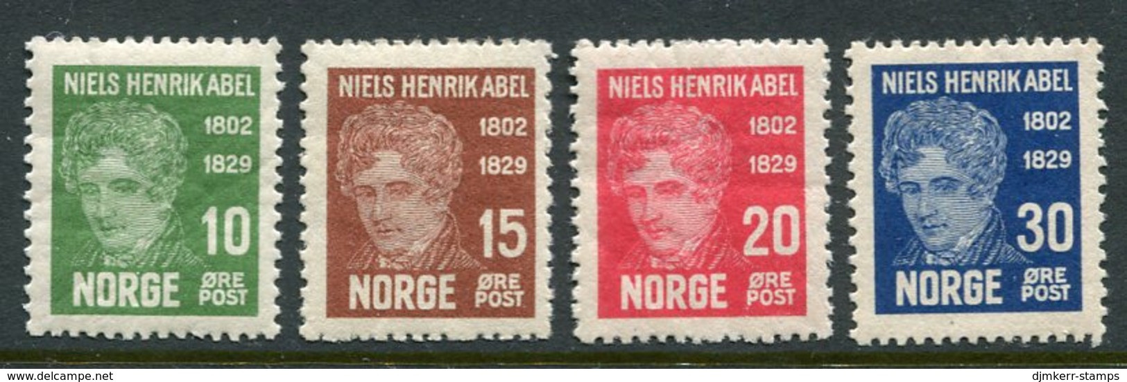 NORWAY 1930 Abel Centenary LHM / *.  Michel 150-53 - Nuevos