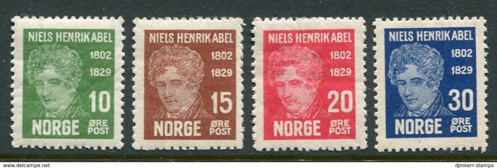 NORWAY 1930 Abel Centenary LHM / *.  Michel 150-53 - Ongebruikt