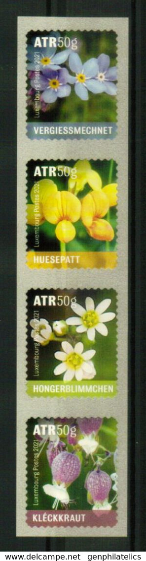 LUXEMBOURG 2021 FLORA Plants FLOWERS - Fine Set (self-adhesive) MNH - Nuevos