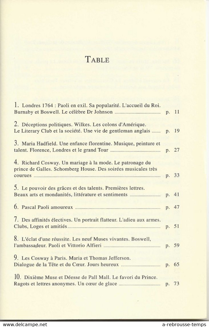 CORSE-L'autre Vie De Pascal Paoli-de Paul Michel Villa-Edition Alain Piazzola-1999 - Corse