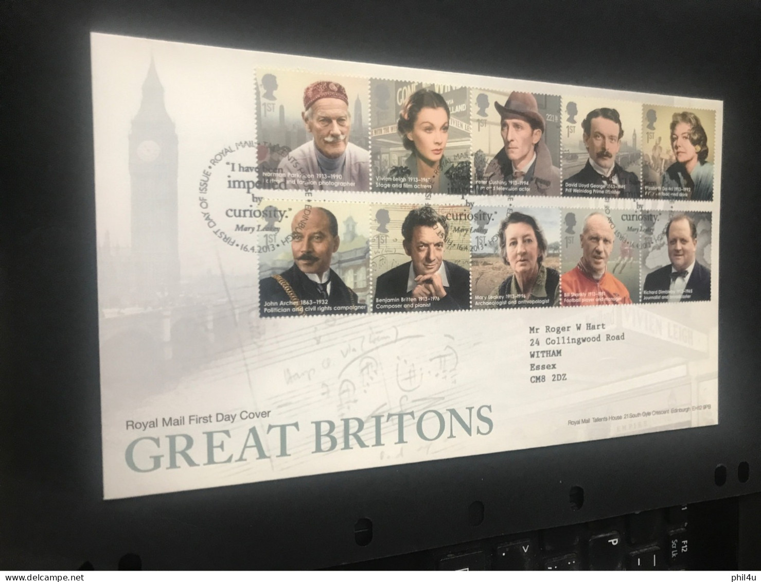 GB Britons-Distinction 10v Set Present Face £27 First Day Covers Collect Them As Used See Photos Always Welcome Offer - 2011-2020 Decimal Issues