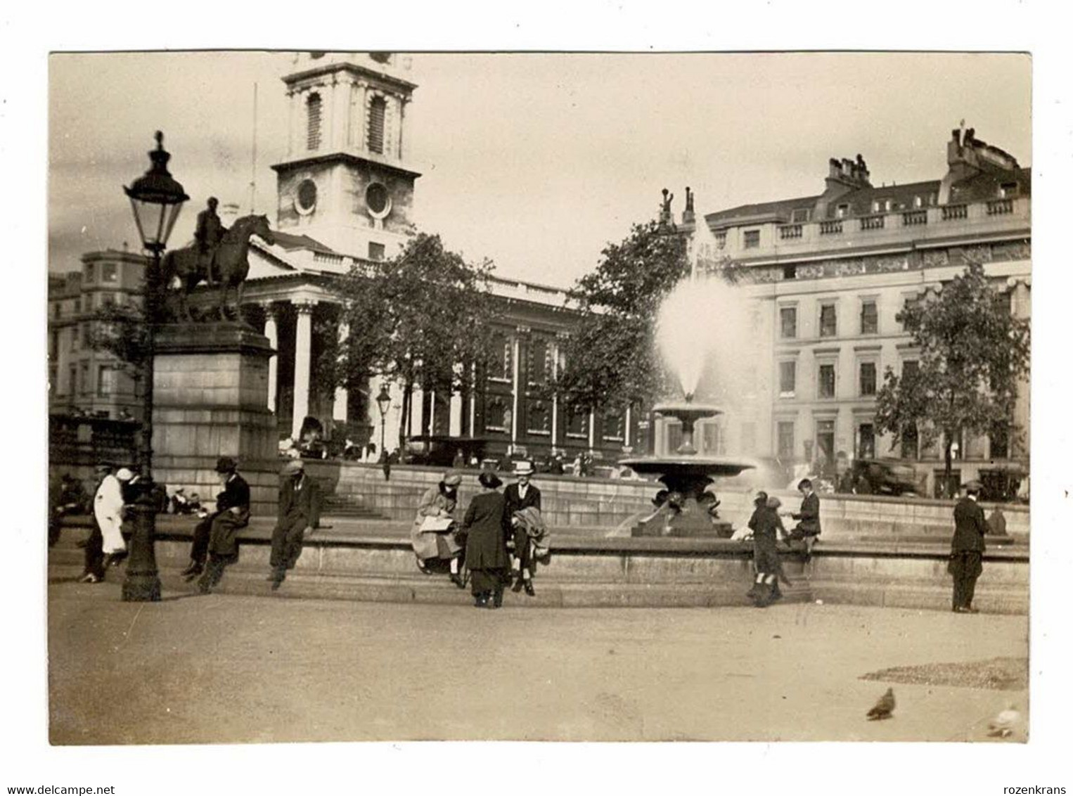 Small Old Photo Foto Ancienne (+/- 1900-1910) Trafalgar Square Lndon Londen UK United Kingdom - Trafalgar Square