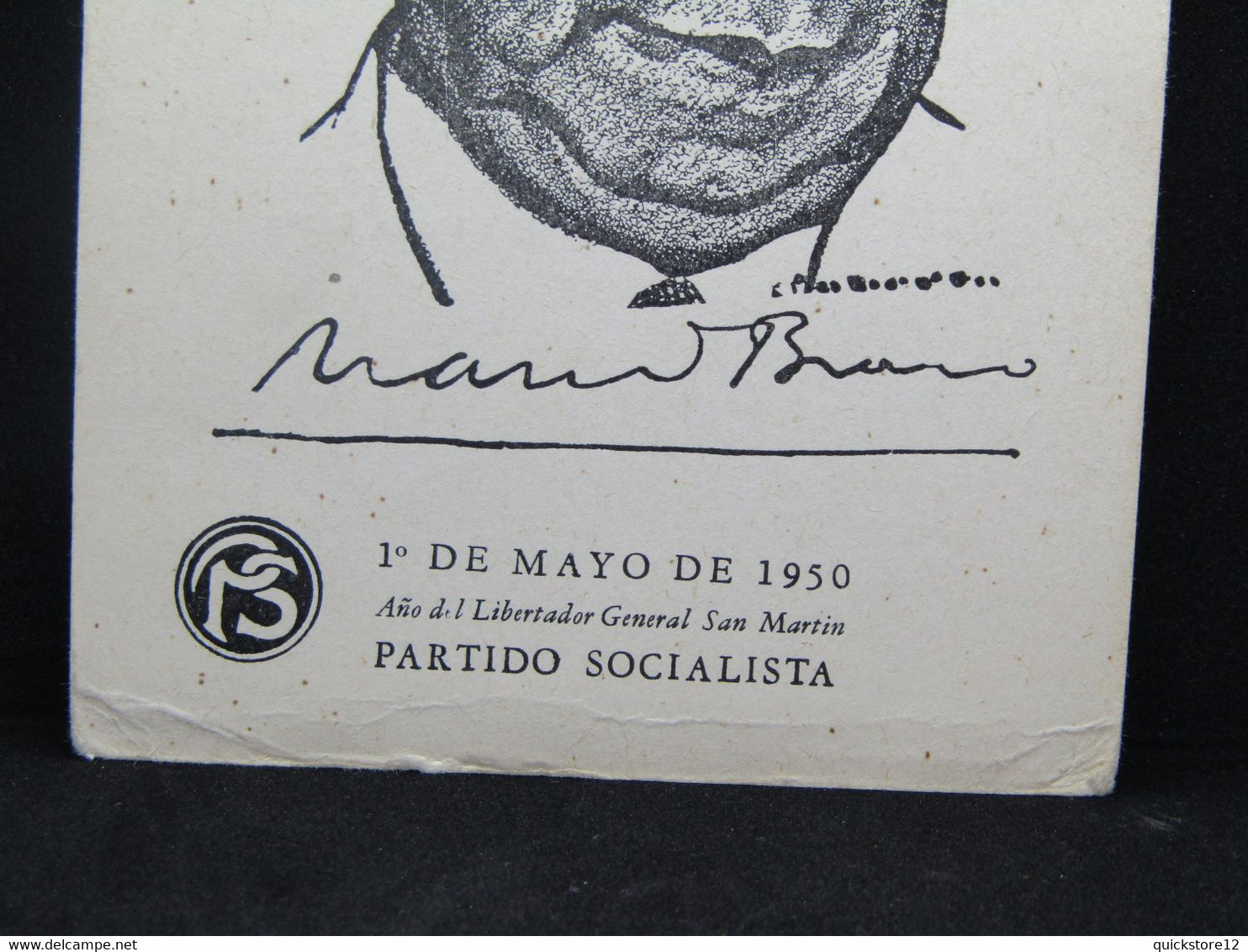 Antigua Publicidad Del Partido Comunista 1º De Mayo De 1950 -  838 - Plaques En Carton