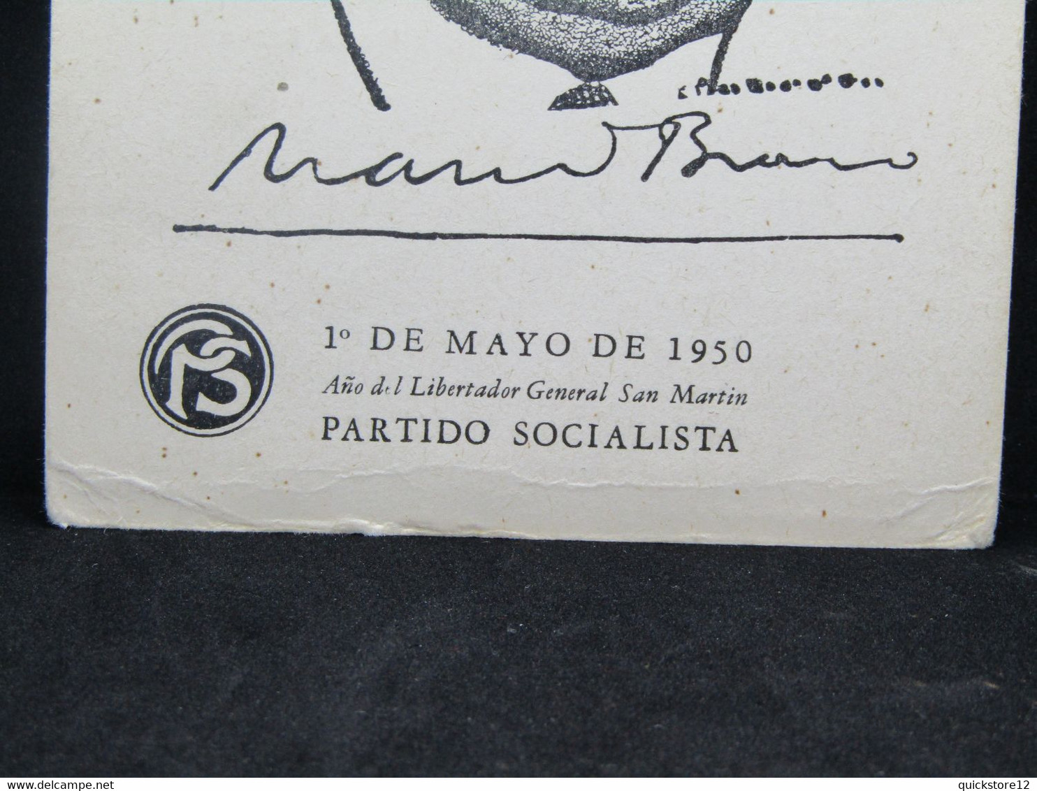 Antigua Publicidad Del Partido Comunista 1º De Mayo De 1950 -  838 - Placas De Cartón