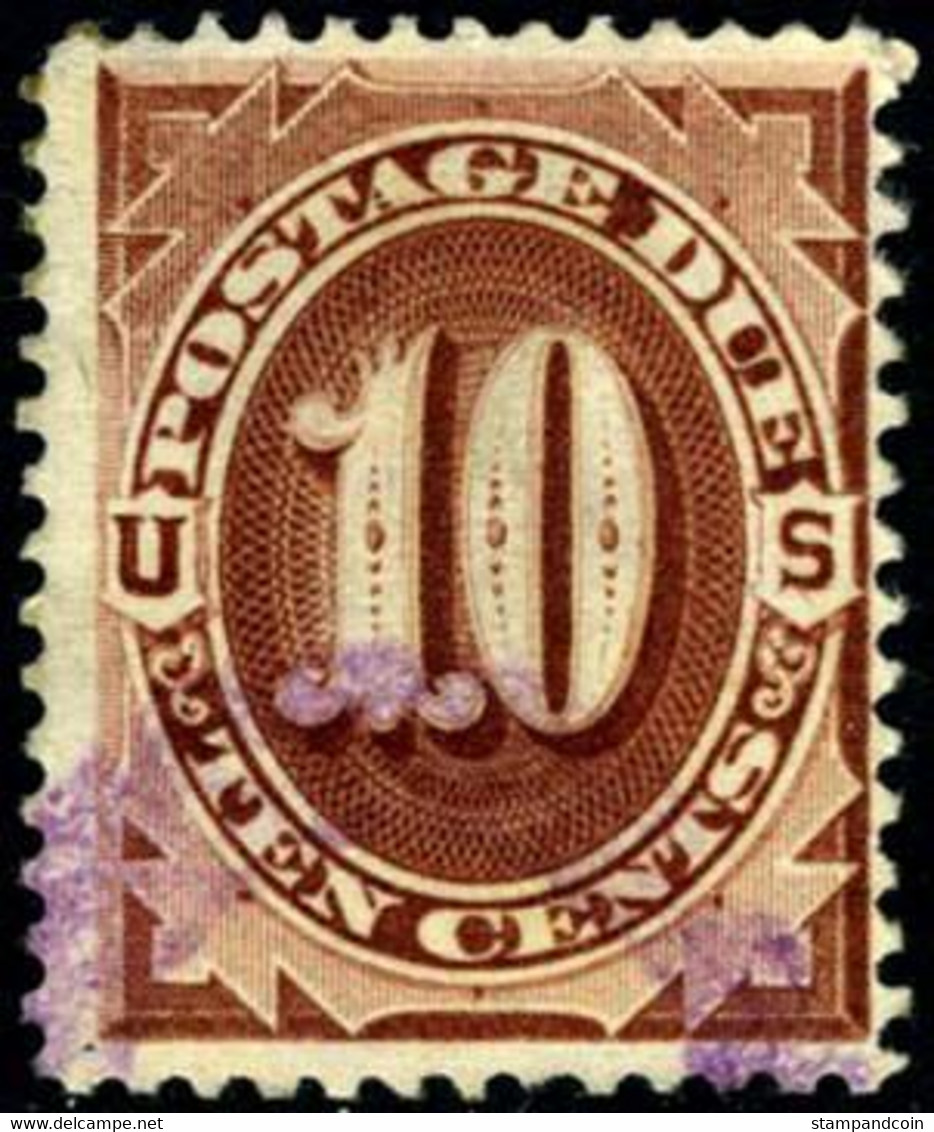 US J19 Used 10c Postage Due Of 1884 - Franqueo