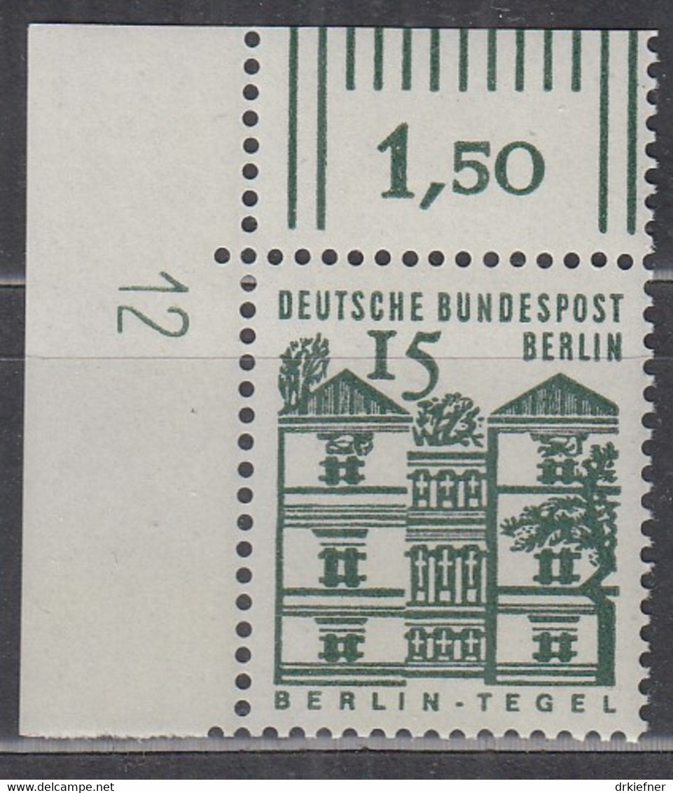 BERLIN  243 Mit DZ 12, Postfrisch **, Bauwerke, 1964 - Roulettes