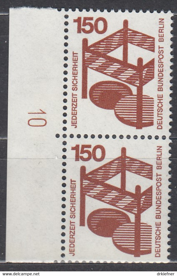 BERLIN  411 A Mit DZ 10, Postfrisch **, Unfallverhütung, 1971 - Roulettes