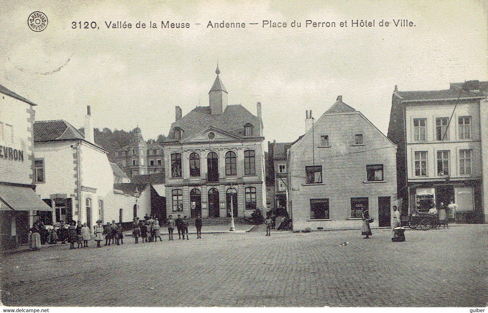 Andenne Place Du Perron Et Hotel De Ville Hermans 3120   1913 - Andenne