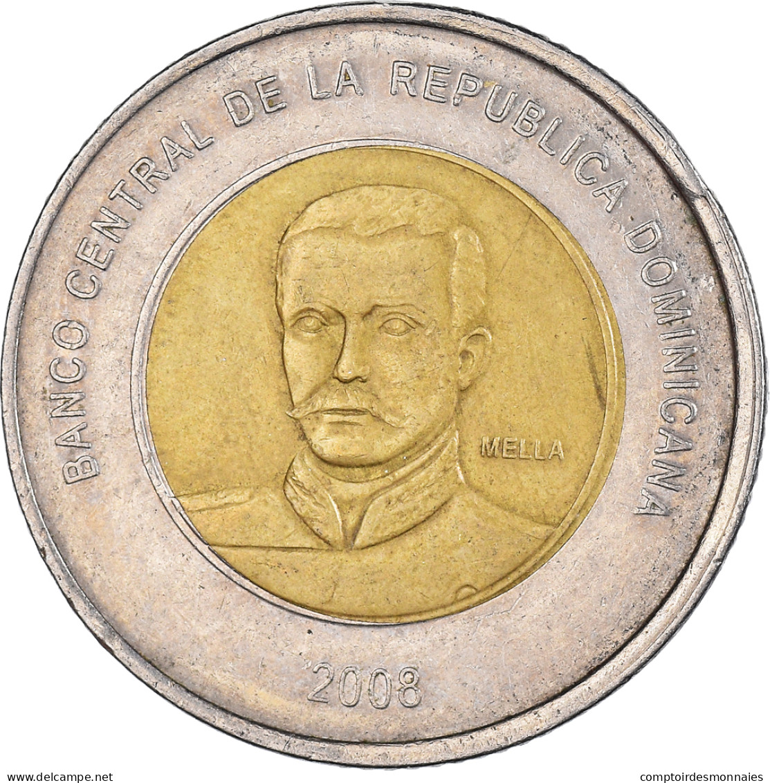 Monnaie, République Dominicaine, 10 Pesos, 2008 - Dominicana