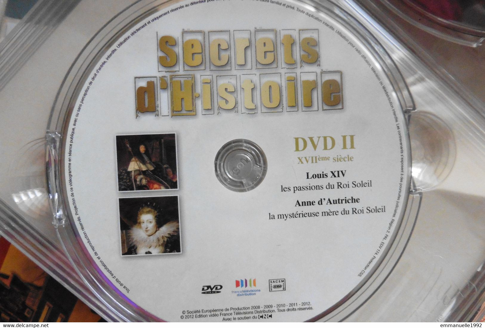 DVD Secrets D'Histoire Stéphane Bern - Louis XIV Anne D'Autriche - Sans Boitier - Dokumentarfilme