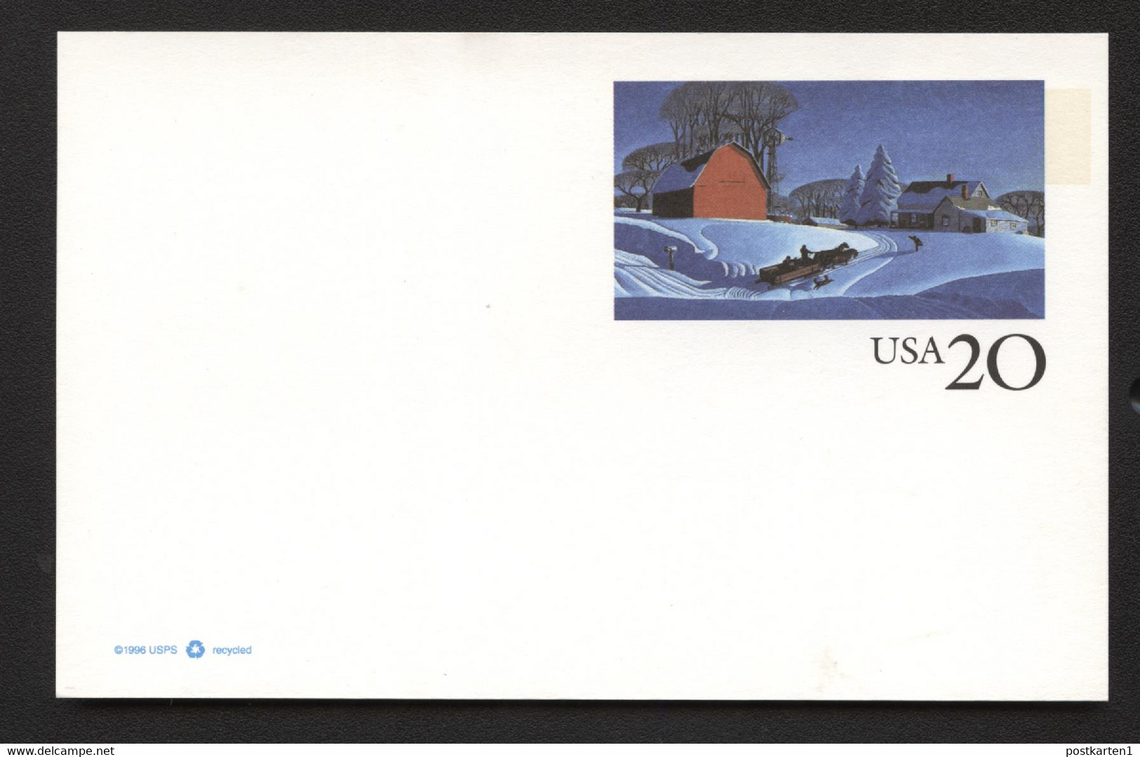 UX241 Postal Card WINTER SCENE Mint 1996 - 1981-00