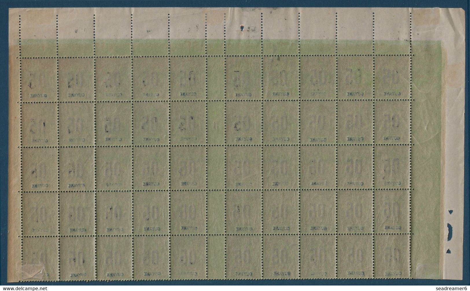 Colonies Type Groupe Guyane Feuille Interpanneau Millésime 3 N°68/68Aa**/* 2 Variétés 0 & 5 Espacés Case 10 & 35 TTB - Neufs