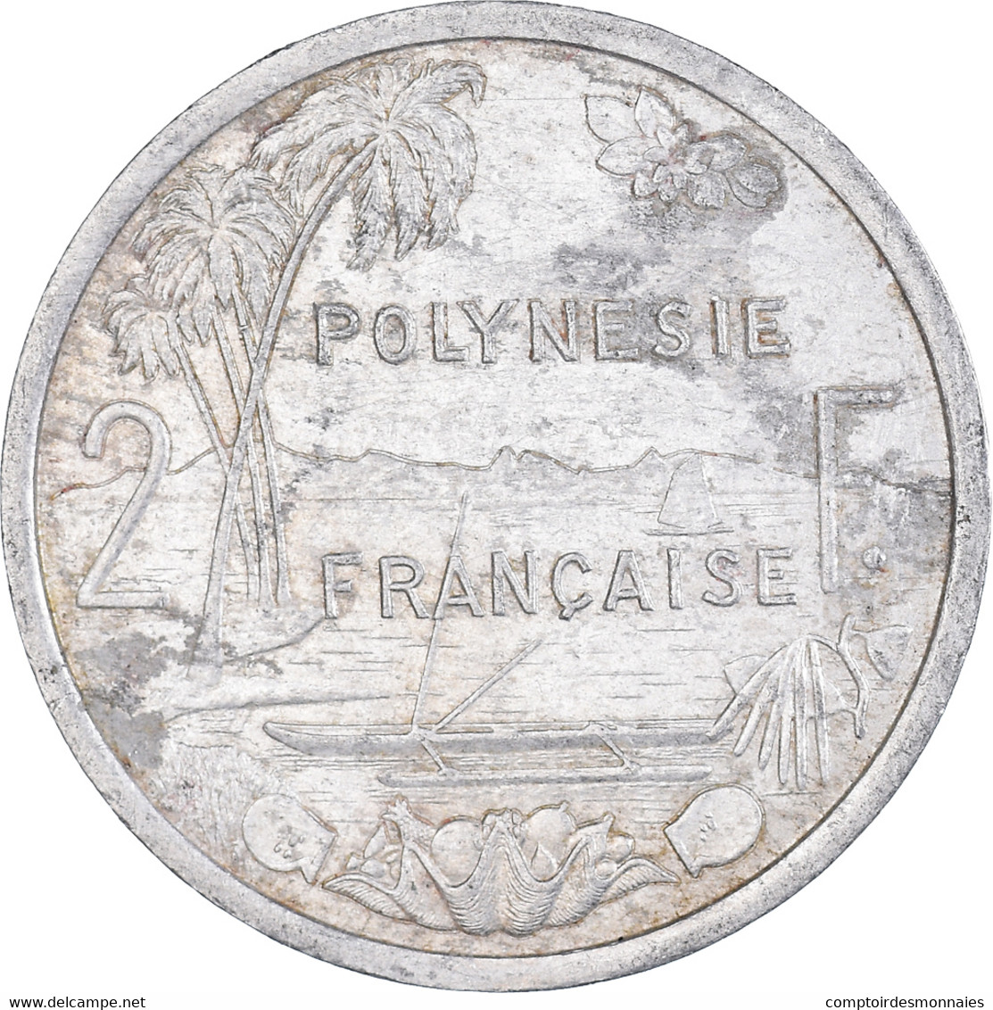 Monnaie, Polynésie Française, 2 Francs, 1991 - Frans-Polynesië