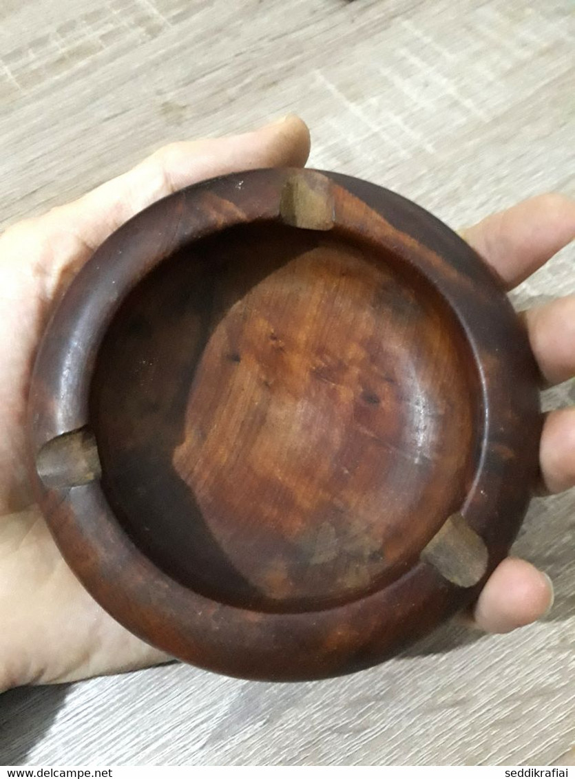 Ashtray Wooden Made Lumber Of Wood Thuya 100% Handmade From Morocco Thuja Wood - Andere & Zonder Classificatie