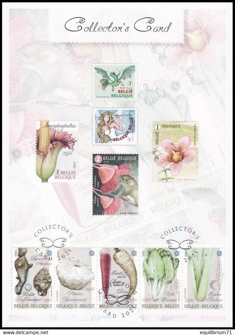 Collectors Card° - Marijke Meersman - Fleurs / Bloemen / Blumen / Flowers - Légumes / Groenten / Gemüse - 900 Ex - Legumbres