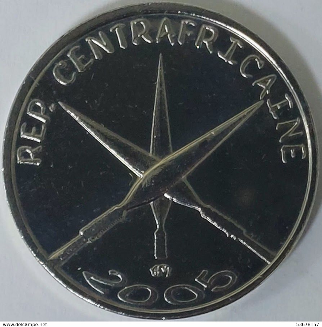 Central African Republic - 1500 CFA Francs (1 Africa), 2005, Spears, X# 12 (Fantasy Coin) (1241) - República Centroafricana