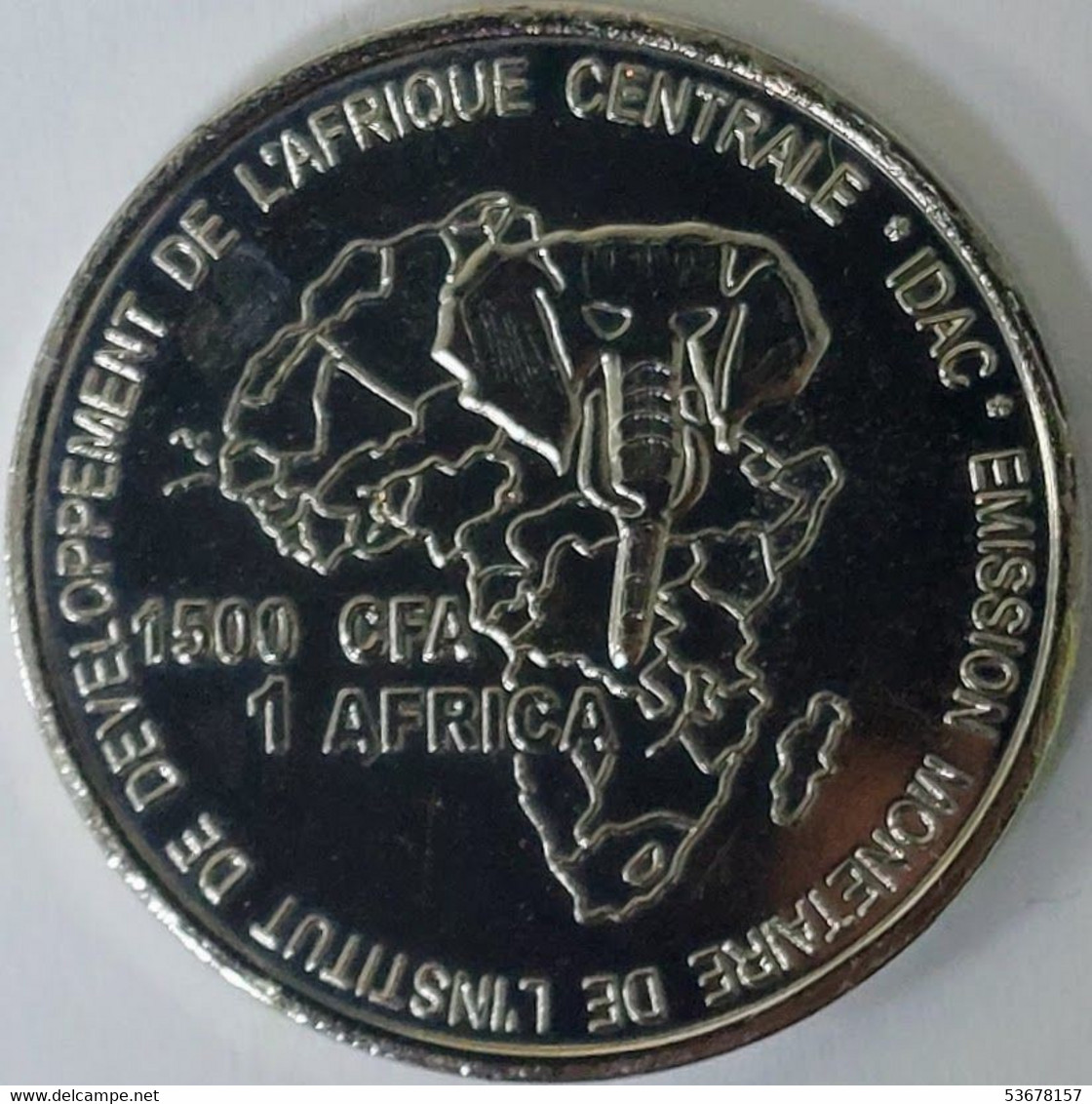 Central African Republic - 1500 CFA Francs (1 Africa), 2005, Spears, X# 12 (Fantasy Coin) (1241) - República Centroafricana