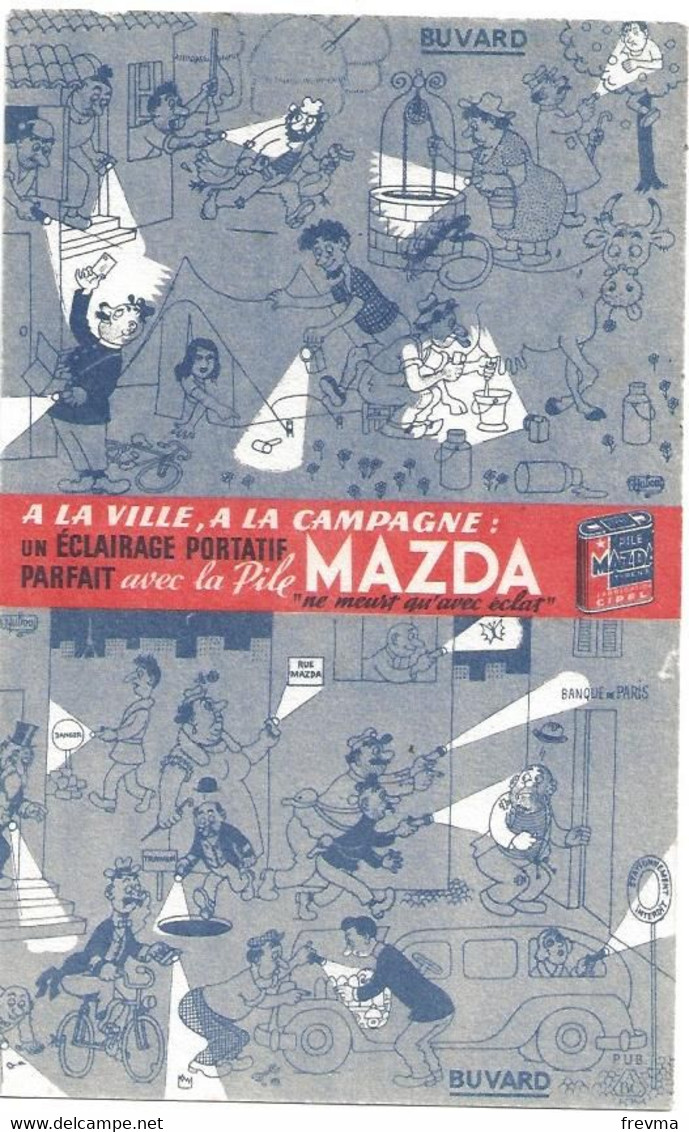 Buvard Avec La Pile Mazda - Piles