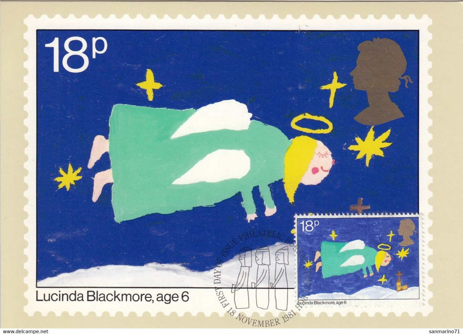 MAXIMUM CARD Great Britain 897,Christmas 1981 - Carte Massime