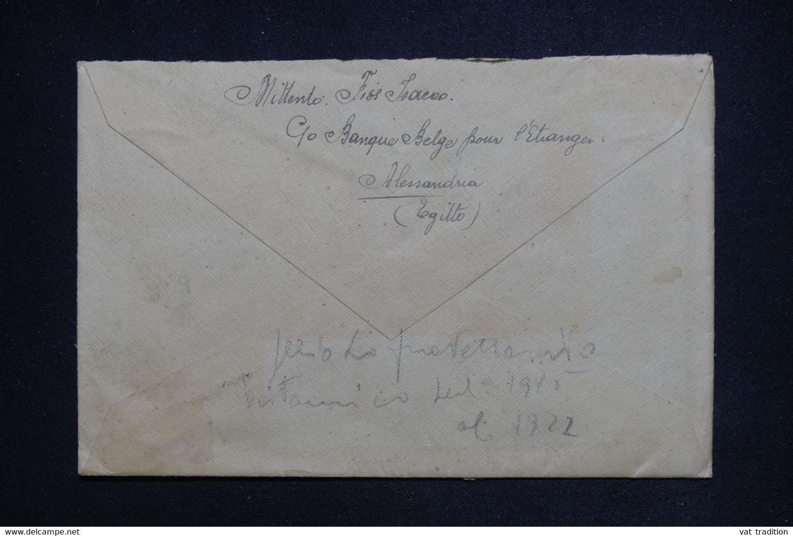 EGYPTE - Enveloppe En Recommandé De Alexandria Pour Bologna En 1921- L 126993 - 1915-1921 Brits Protectoraat