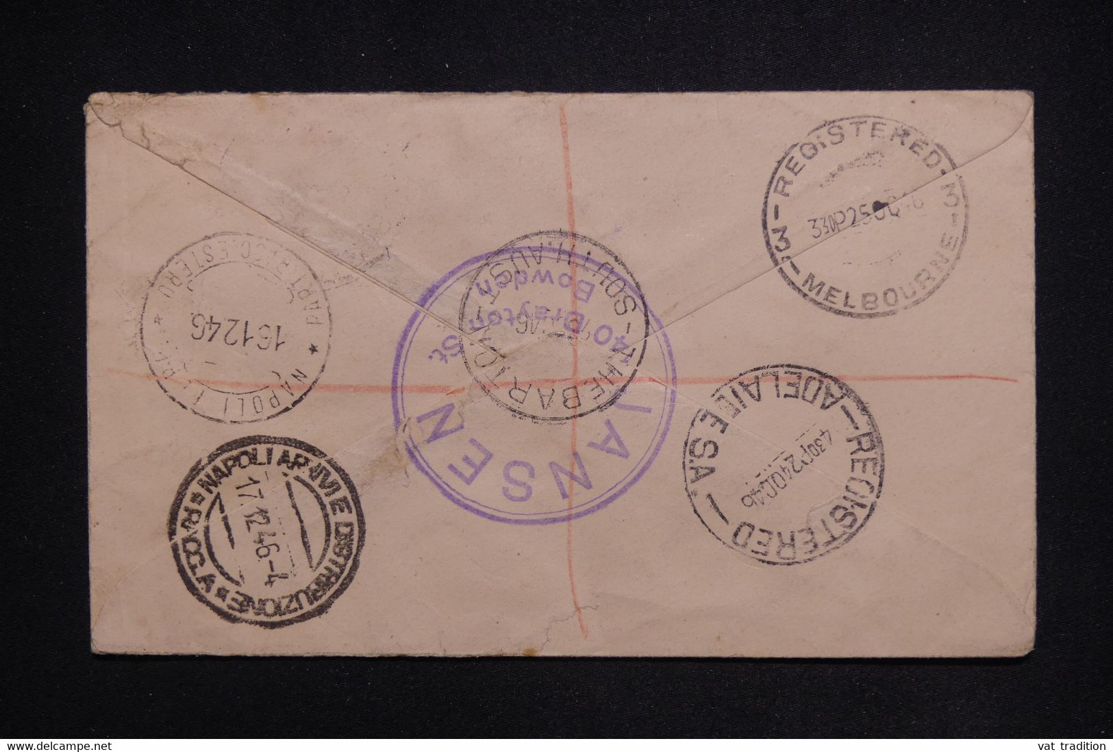 AUSTRALIE - Enveloppe En Recommandé De Thebarton Pour L'Italie En 1946 - L 126995 - Lettres & Documents