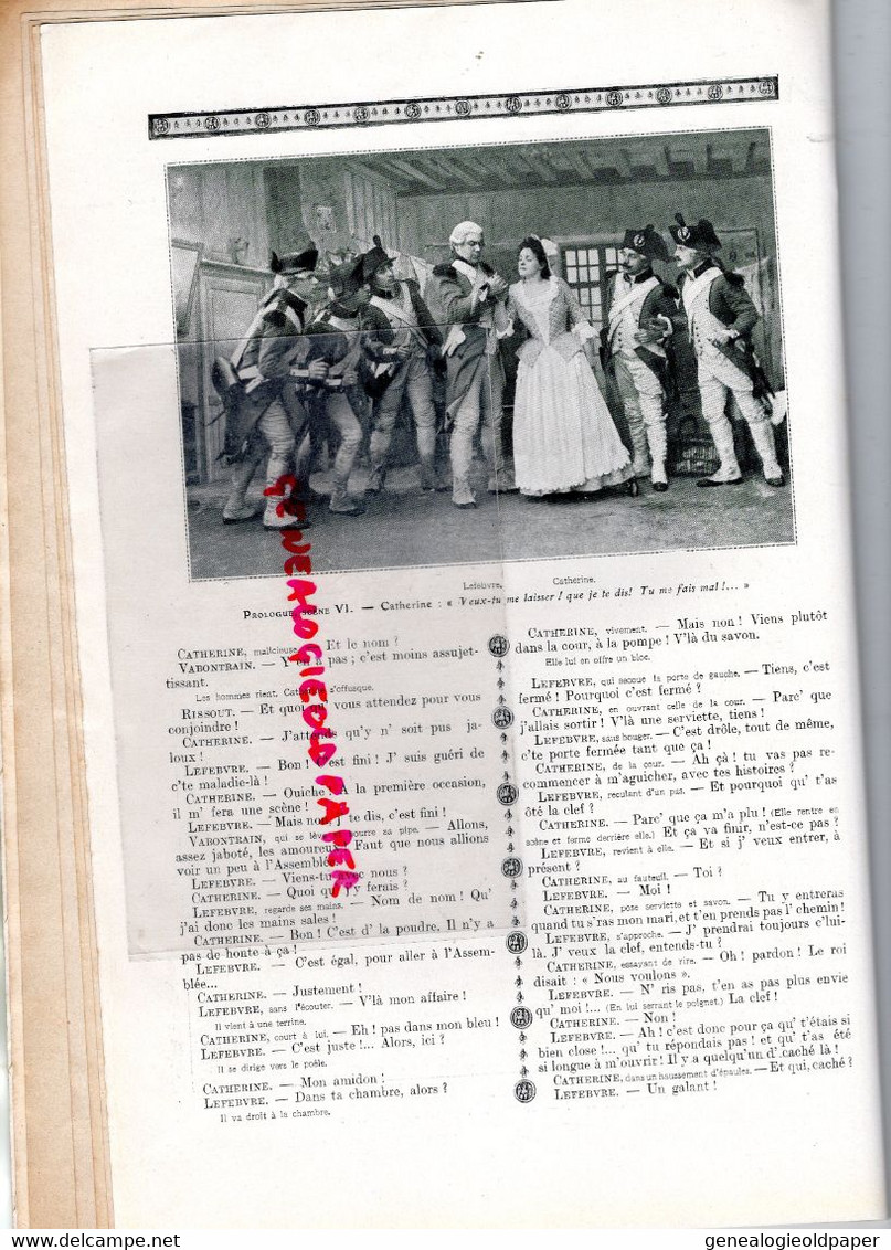 75- PARIS- 1ERE REPRESENTATION MADAME SANS GENE VAUDEVILLE -27 OCTOBRE 1893-SARDOU-MOREAU-THEATRE REJANE-DUQUESNE-CANDE