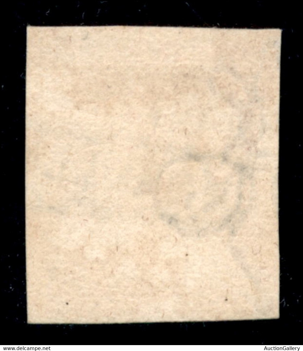 Napoli - 1858 - Doppia Stampa - 5 Grana (8) Usato - Non Catalogato - Cert. AG - Other & Unclassified