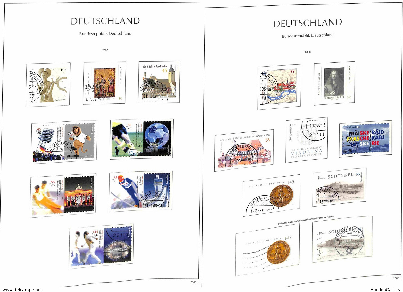 GERMANIA FEDERALE TEDESCA - 2001/2006 - Insieme Del Periodo Di Valori Usati In Un Album Leuchtturm - Valore Di Catalogo  - Autres & Non Classés