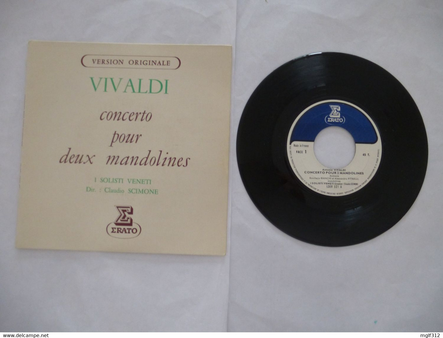 I SOLISTI VENETI Direction Claudio SCIMONE VIVALDI - EP 2 Titres - EDITEUR ERATO 1969 - Classique