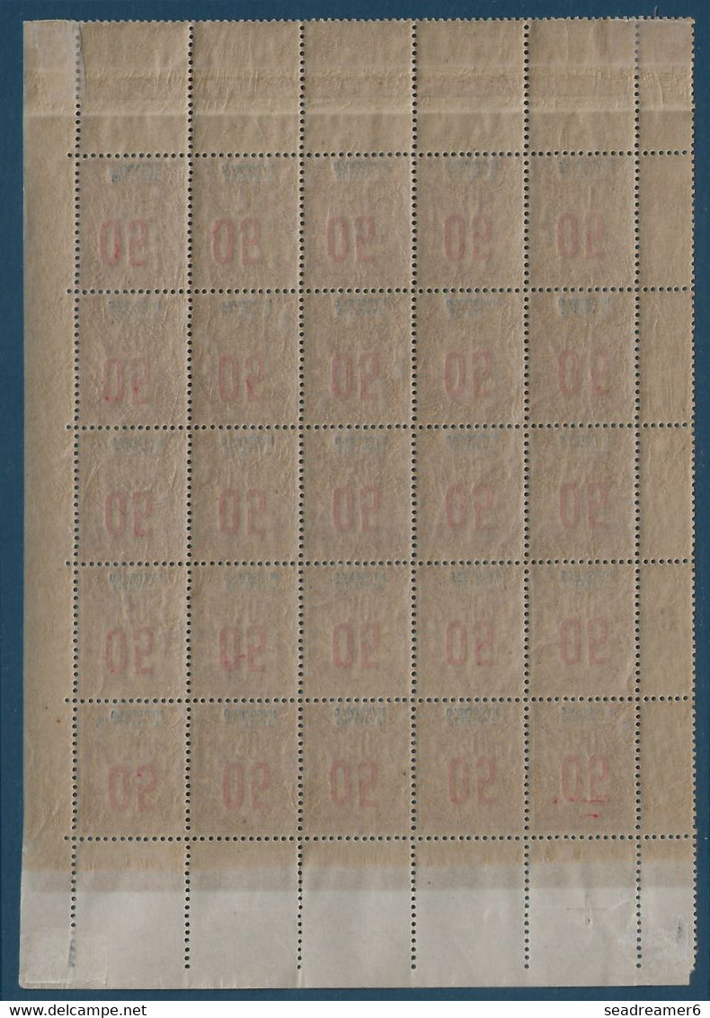 Colonies Type Groupe Anjouan Bloc De 25 N°25/25Aa**/* 2 Variétés 0 & 5 Espacés Case 35 + Grosse Tete Case 5 TTB - Unused Stamps