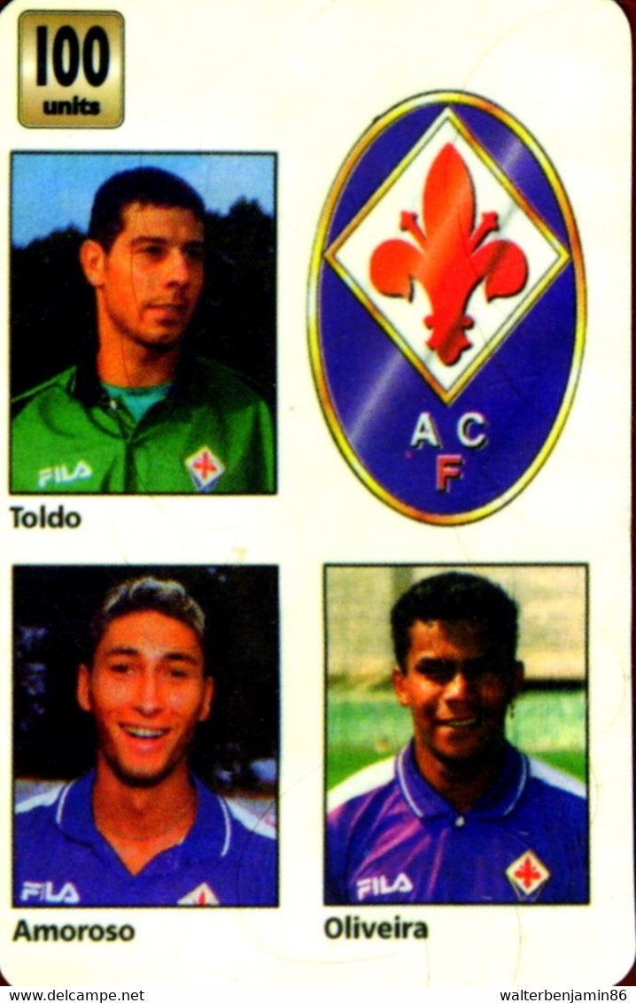 SCHEDA TELEFONICA CARTONCINO PHONECARD U.S.A. MCI FIORENTINA FOOTBALL TEAM - Colecciones